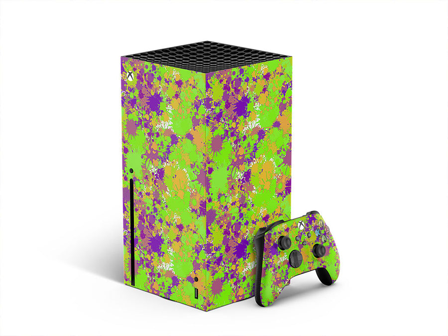 melting together paint splatter XBOX DIY Decal