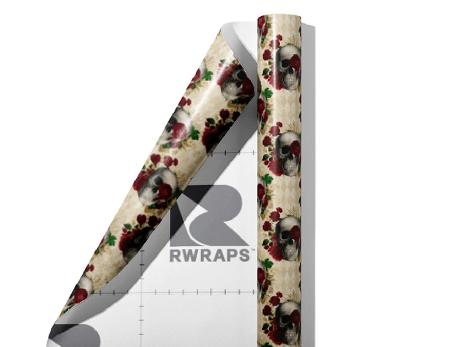 Memento Mori Gothic Wrap Film Sheets~Rwraps Series 914 Memento Mori Gothic Scrolled Sheet~3