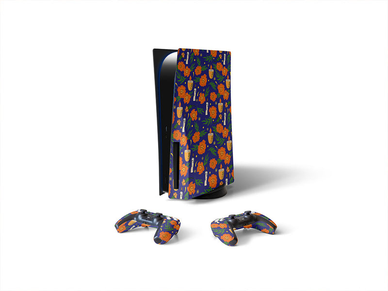 heart eyes day of the dead Sony PS5 DIY Skin