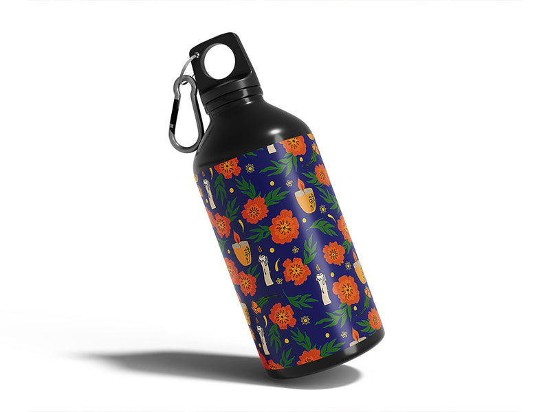 heart eyes day of the dead Water Bottle DIY Stickers