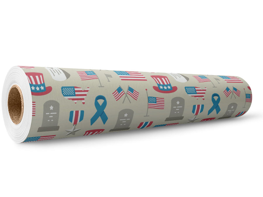 Memorial Day Americana Wrap Film Wholesale Roll~Rwraps Series 914 Digitally Printed Vinyl Roll~5