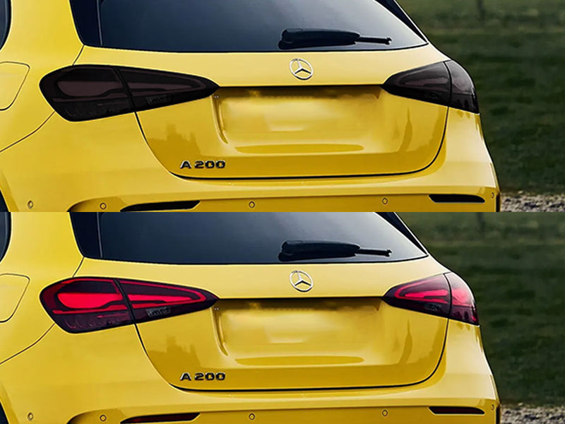 a-class Before and After Smoked Taillights