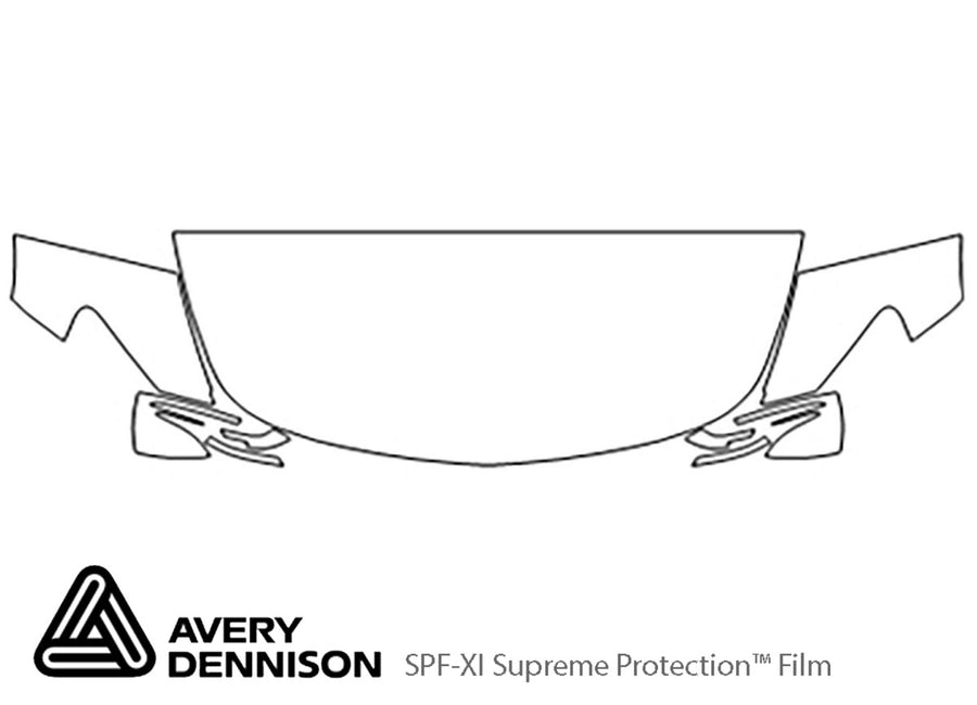 amg gt Avery Dennison Clear Bra Hood Precut PPF Diagram