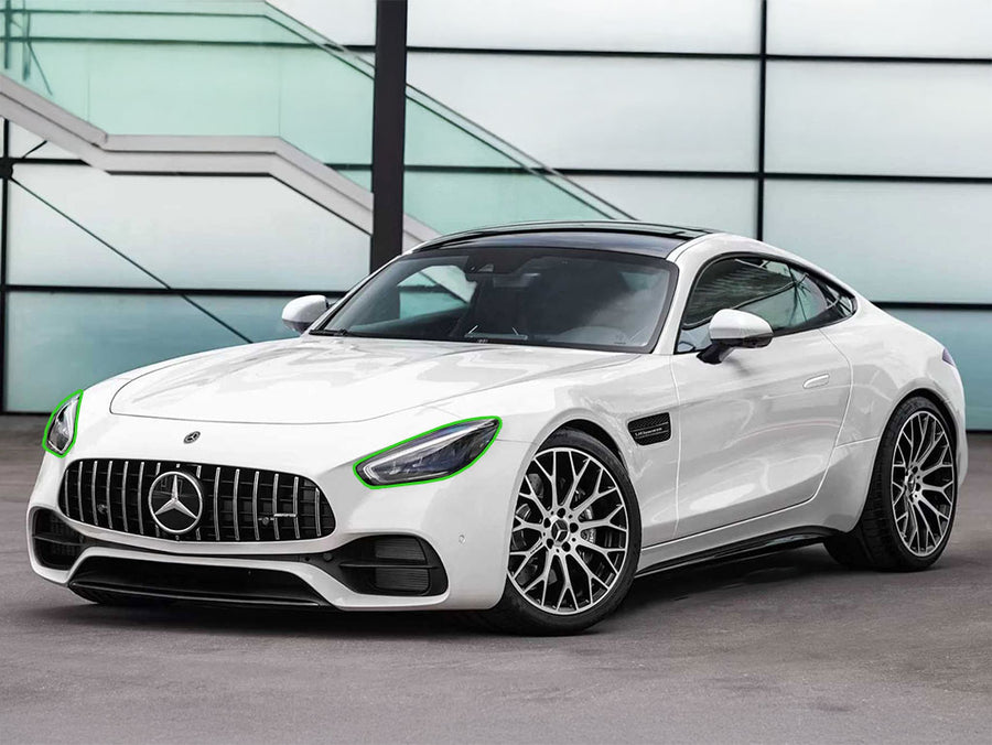 mercedes-benz amg gt 2020-2025 Headlight Protection Installation Location