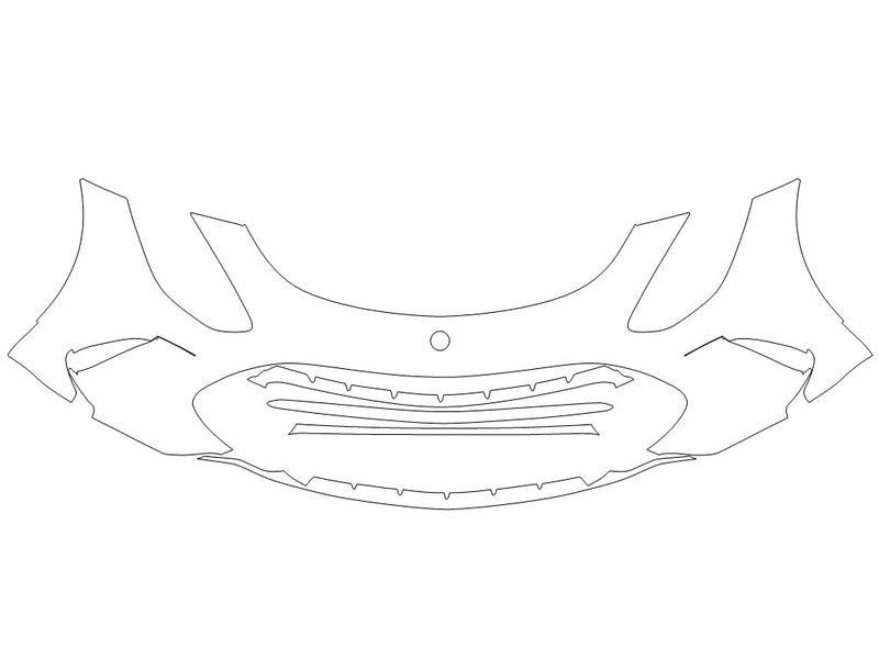 amg gt Avery Dennison Clear Bra Bumper Precut PPF Diagram