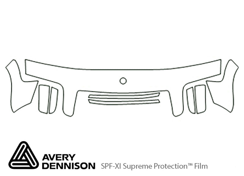 c-class Avery Dennison Clear Bra Hood Precut PPF Diagram