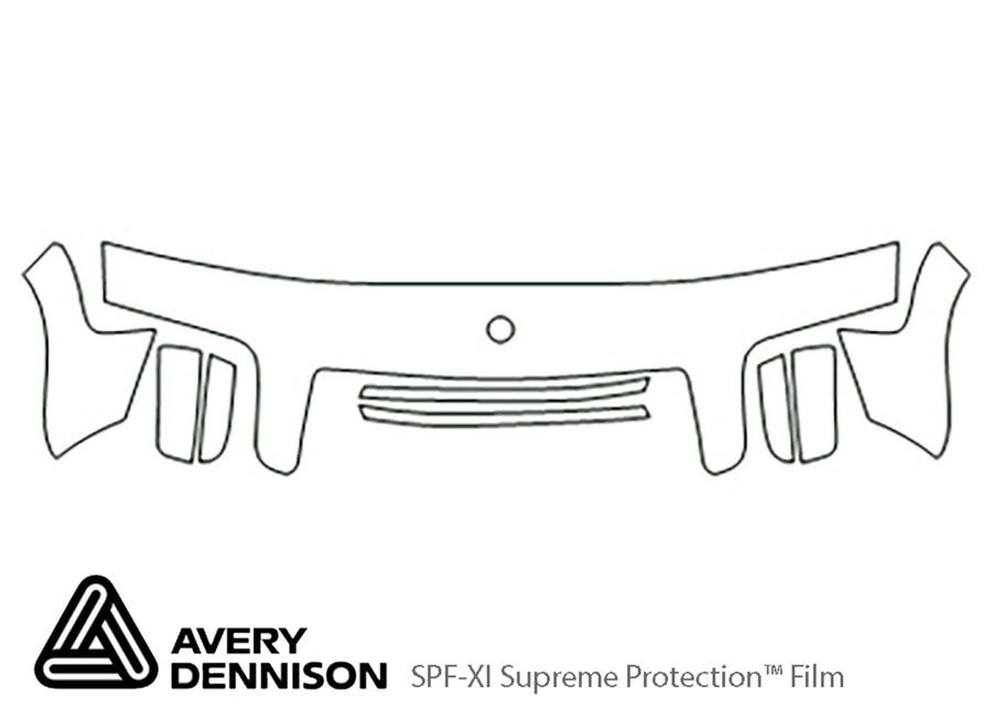 c-class Avery Dennison Clear Bra Hood Precut PPF Diagram