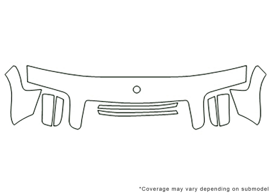 c-class Avery Dennison Clear Bra Hood Precut PPF Diagram