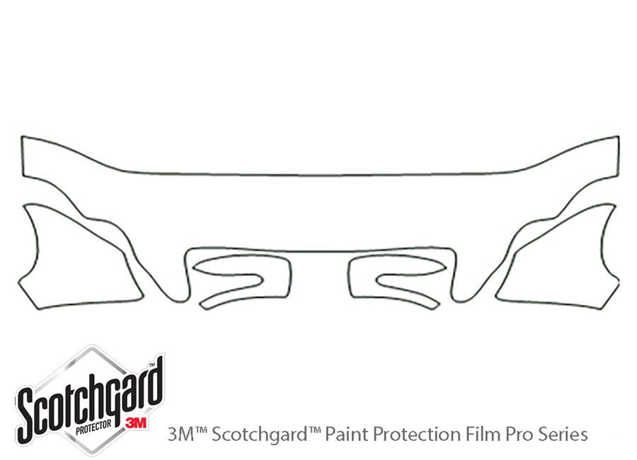 c-class 3M Clear Bra Hood Precut PPF Diagram