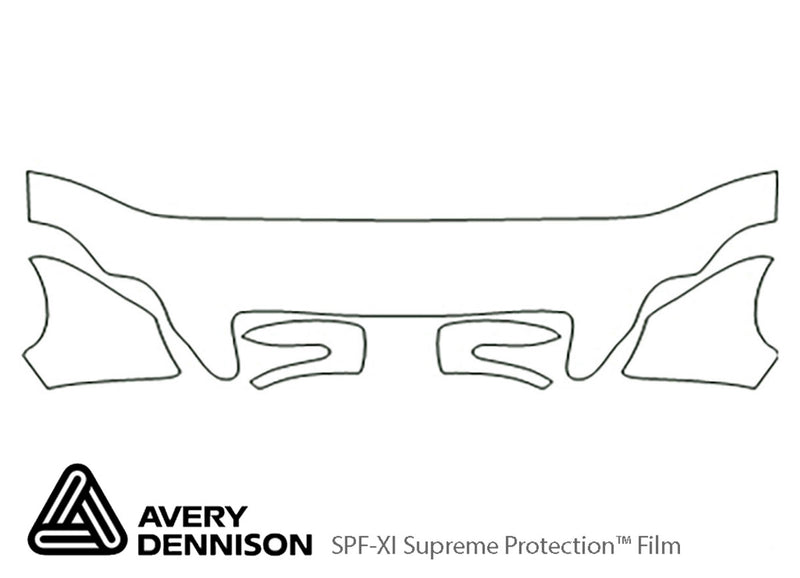 c-class Avery Dennison Clear Bra Hood Precut PPF Diagram