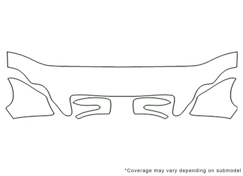 c-class 3M Clear Bra Hood Precut PPF Diagram