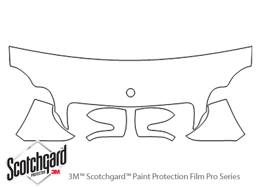 c-class 3M Clear Bra Hood Precut PPF Diagram
