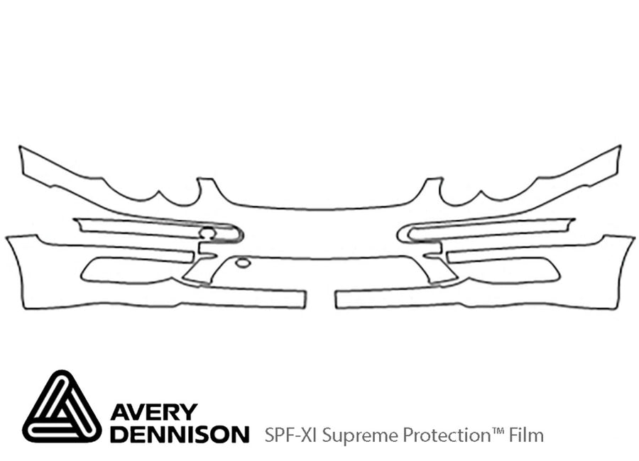 c-class Avery Dennison Clear Bra Bumper Precut PPF Diagram