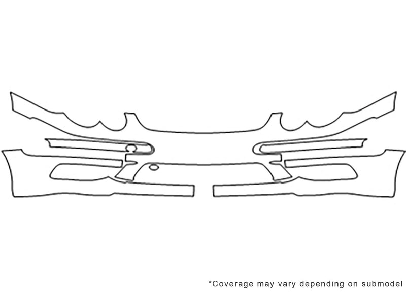 c-class 3M Clear Bra Bumper Precut PPF Diagram