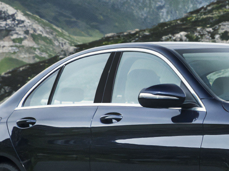mercedes-benz c-class 2008-2014 (sedan) Gloss Black Pillar Cover Diagram