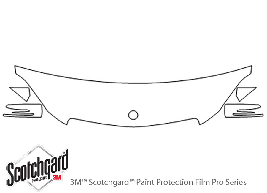 c-class 3M Clear Bra Hood Precut PPF Diagram