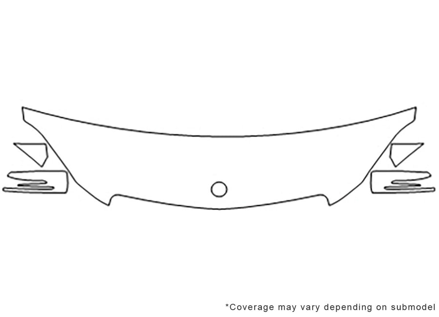 c-class 3M Clear Bra Hood Precut PPF Diagram