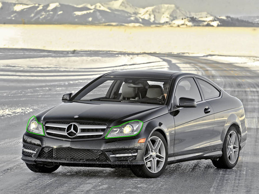 mercedes-benz c-class 2012-2014 Headlight Protection Installation Location