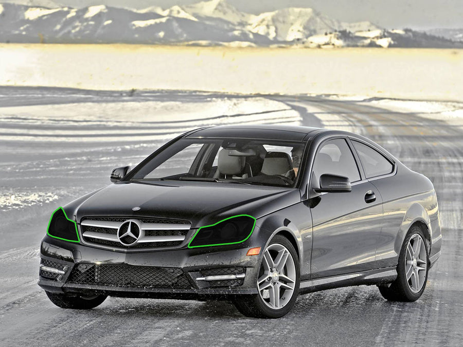 mercedes-benz c-class 2012-2014 Headlight Tint Location