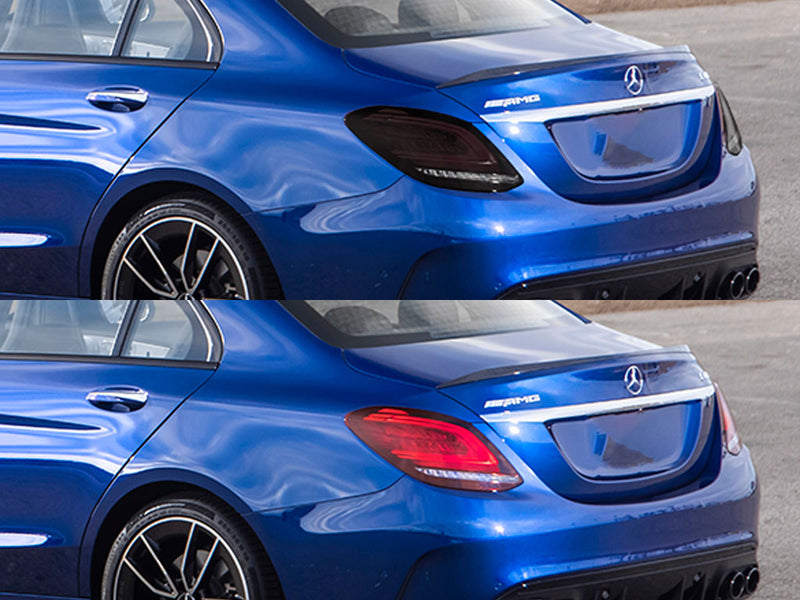 c-class (sedan) Before and After Smoked Taillights