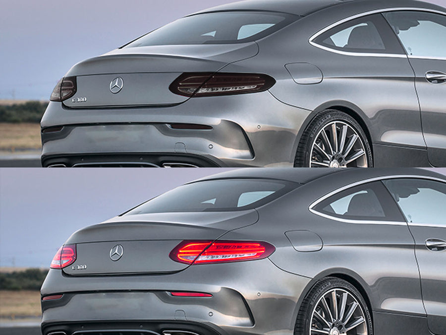 c-class (coupe) Before and After Smoked Taillights