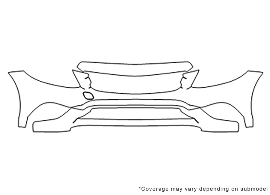 c-class Avery Dennison Clear Bra Bumper Precut PPF Diagram