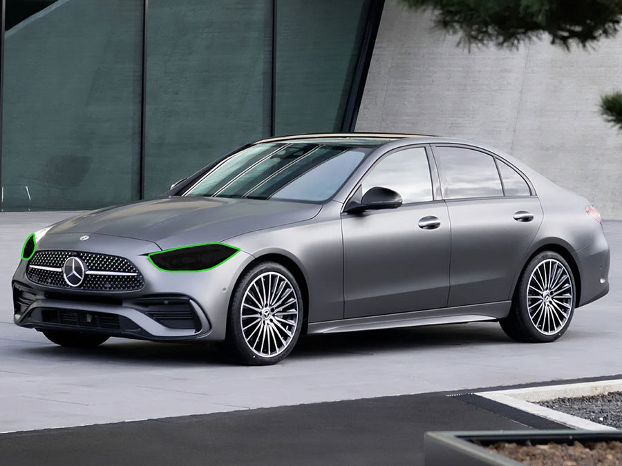 mercedes-benz c-class 2019-2023 Headlight Tint Location