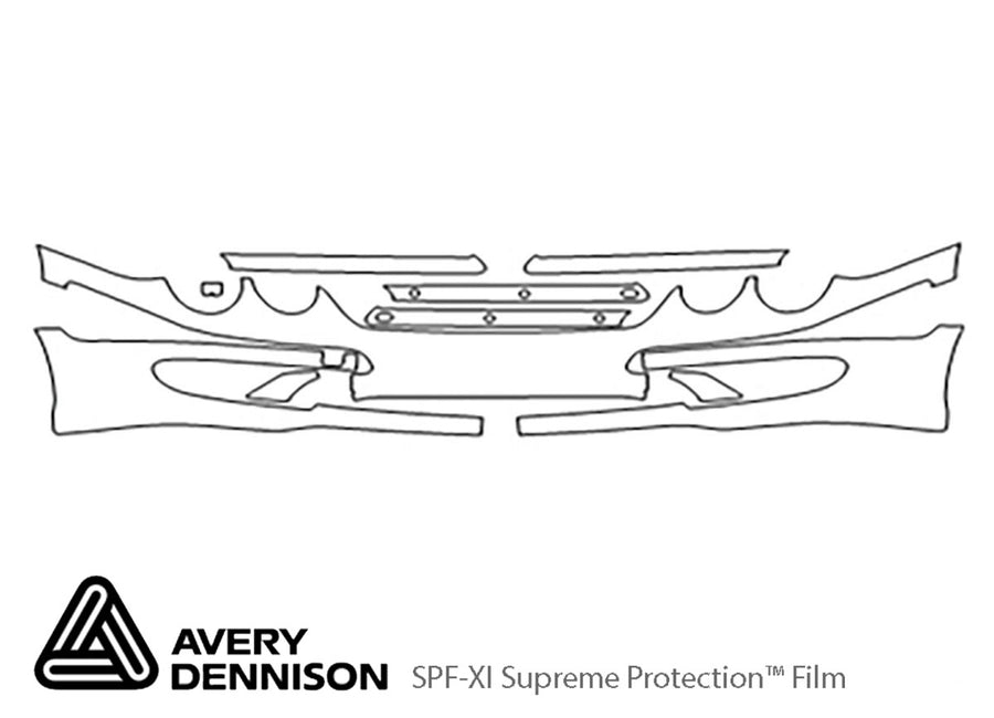cl-class Avery Dennison Clear Bra Bumper Precut PPF Diagram