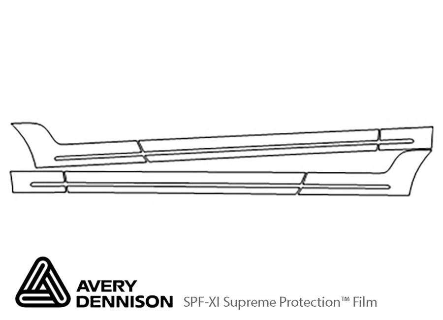 cl-class Avery Dennison Clear Bra Door Cup Precut PPF Diagram