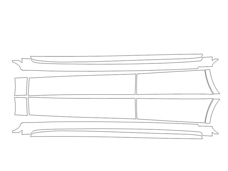 cla-class 3M Clear Bra Door Cup Precut PPF Diagram