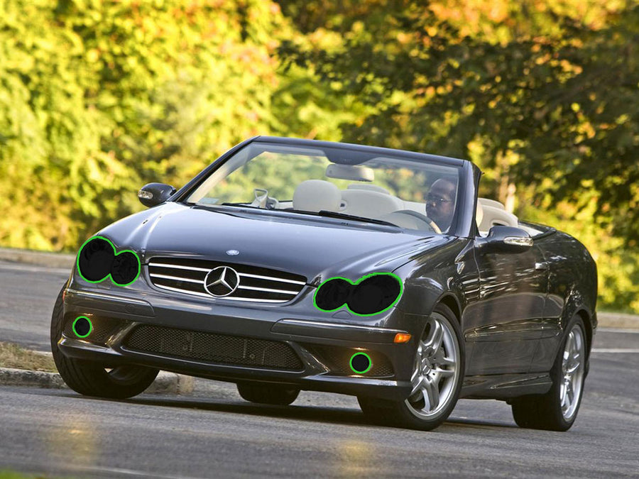 mercedes-benz clk-class 2001-2009 (coupe / convertible) Headlight Tint Location