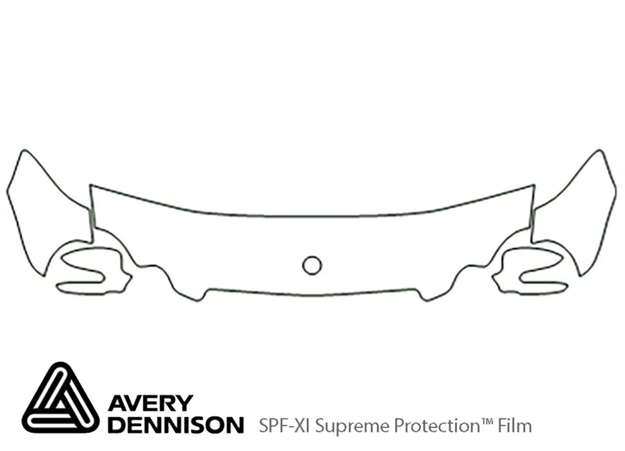 clk-class Avery Dennison Clear Bra Hood Precut PPF Diagram
