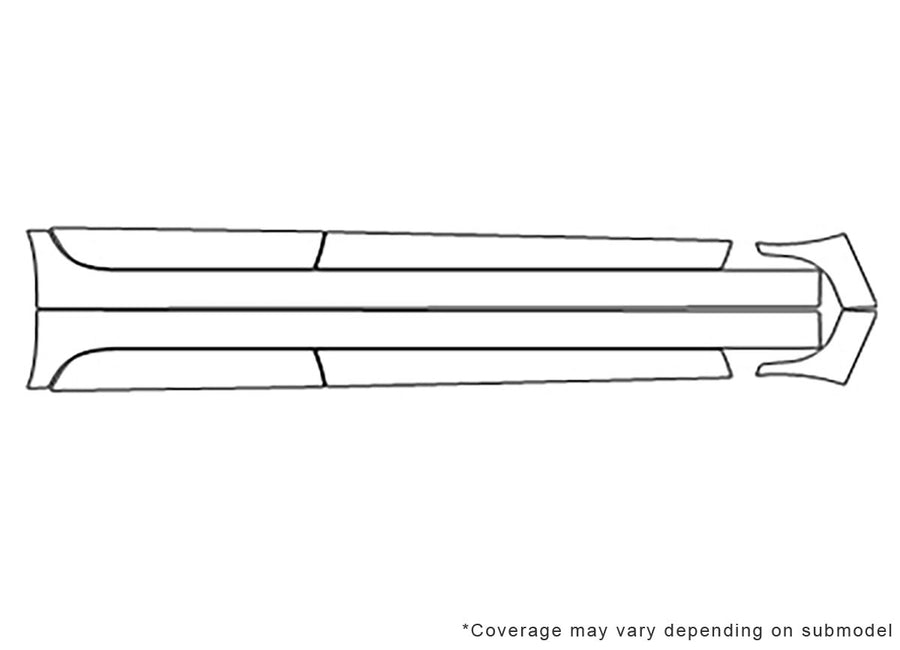 cls-class 3M Clear Bra Door Cup Precut PPF Diagram