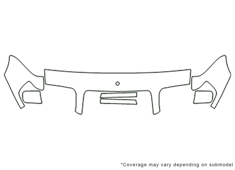 e-class Avery Dennison Clear Bra Hood Precut PPF Diagram