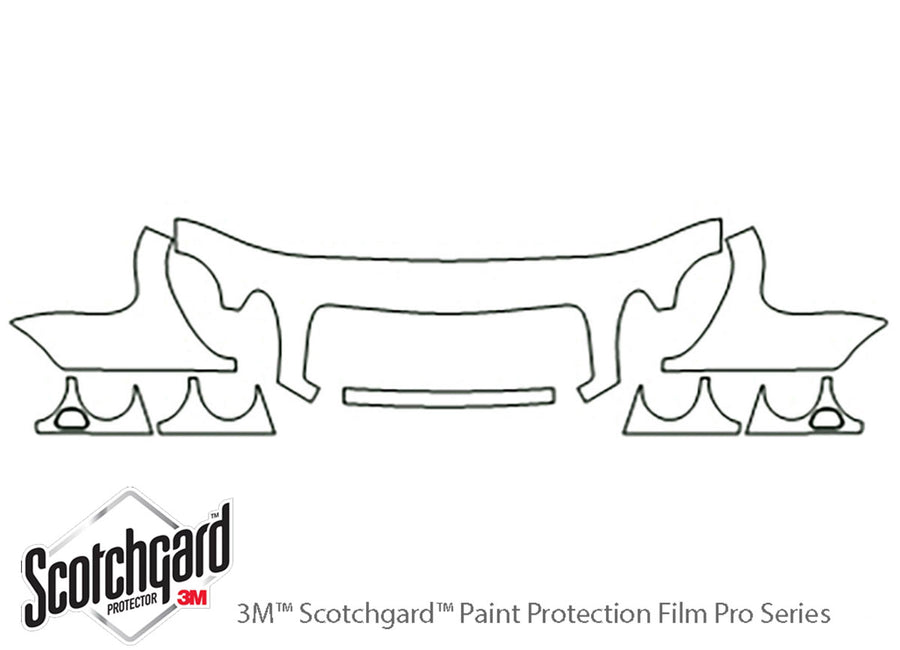 e-class 3M Clear Bra Hood Precut PPF Diagram