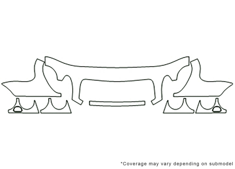 e-class Avery Dennison Clear Bra Hood Precut PPF Diagram