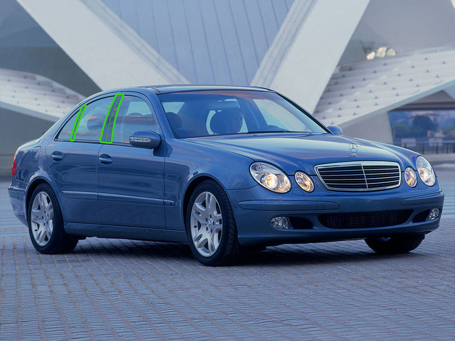 mercedes-benz e-class 1996-2002 (sedan) Pillar Post Trim Installation Location