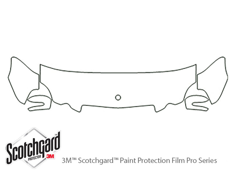 e-class 3M Clear Bra Hood Precut PPF Diagram