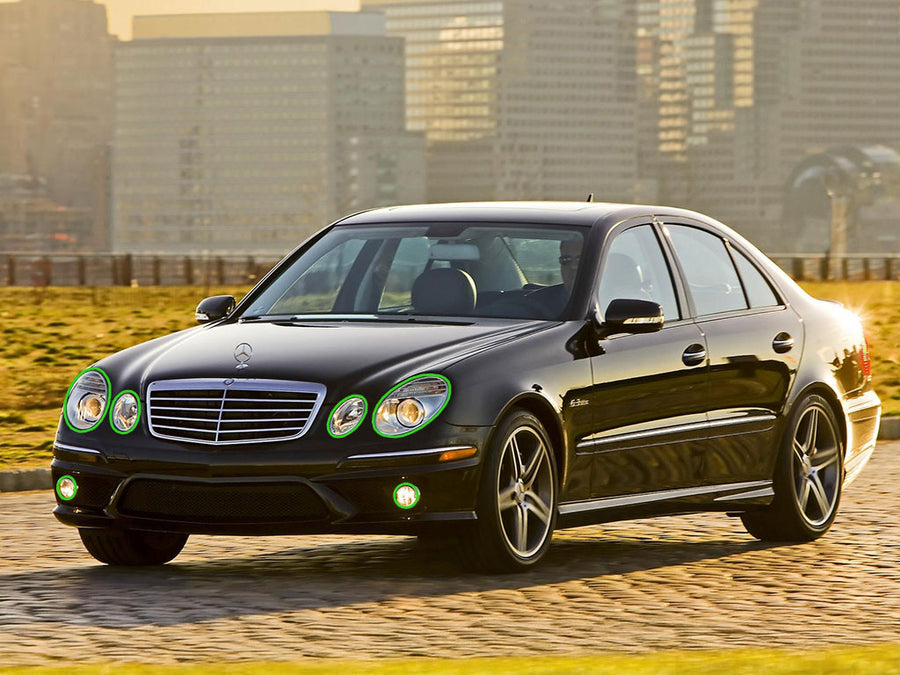 mercedes-benz e-class 2003-2009 (sedan) Headlight Protection Installation Location
