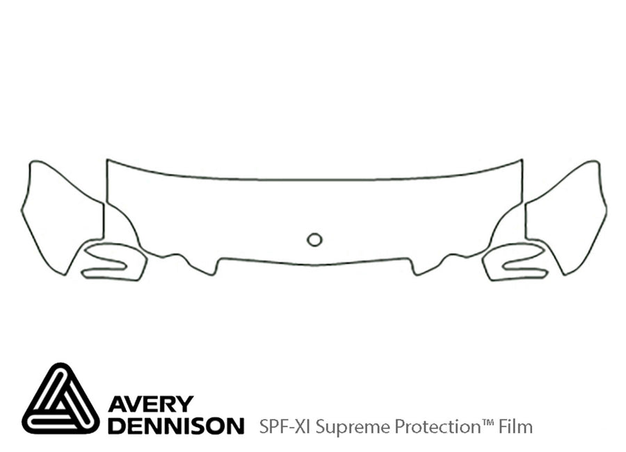 e-class Avery Dennison Clear Bra Hood Precut PPF Diagram