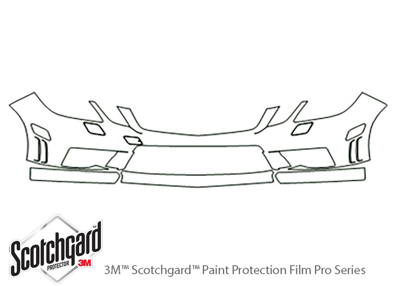 e-class 3M Clear Bra Bumper Precut PPF Diagram
