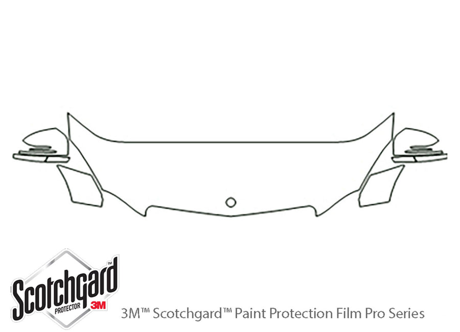 e-class 3M Clear Bra Hood Precut PPF Diagram