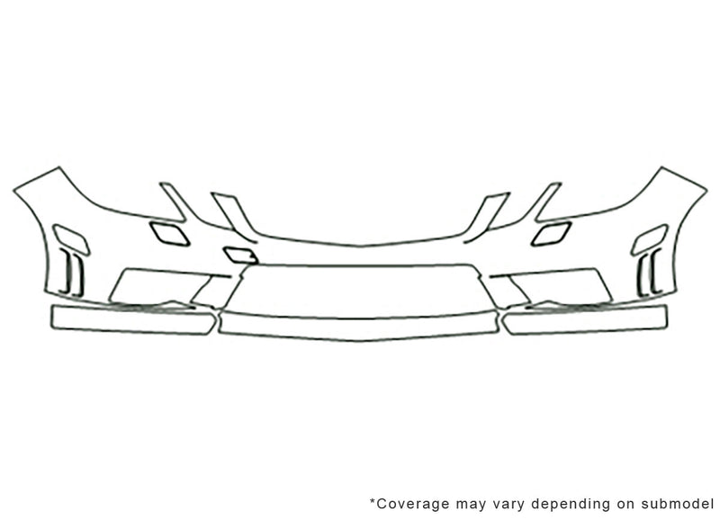 e-class Avery Dennison Clear Bra Bumper Precut PPF Diagram
