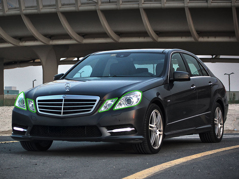 mercedes-benz e-class 2010-2013 (coupe / convertible) Headlight Protection Installation Location