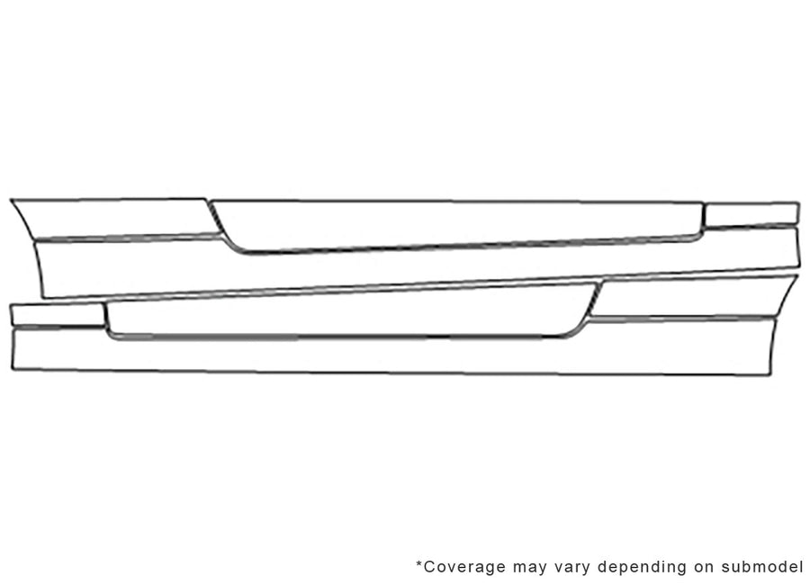 e-class Avery Dennison Clear Bra Door Splash Precut PPF Diagram