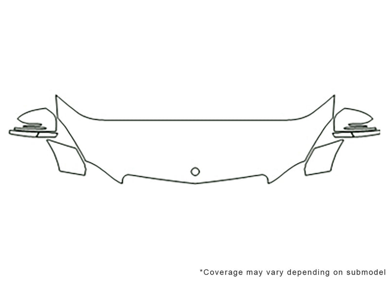 e-class 3M Clear Bra Hood Precut PPF Diagram