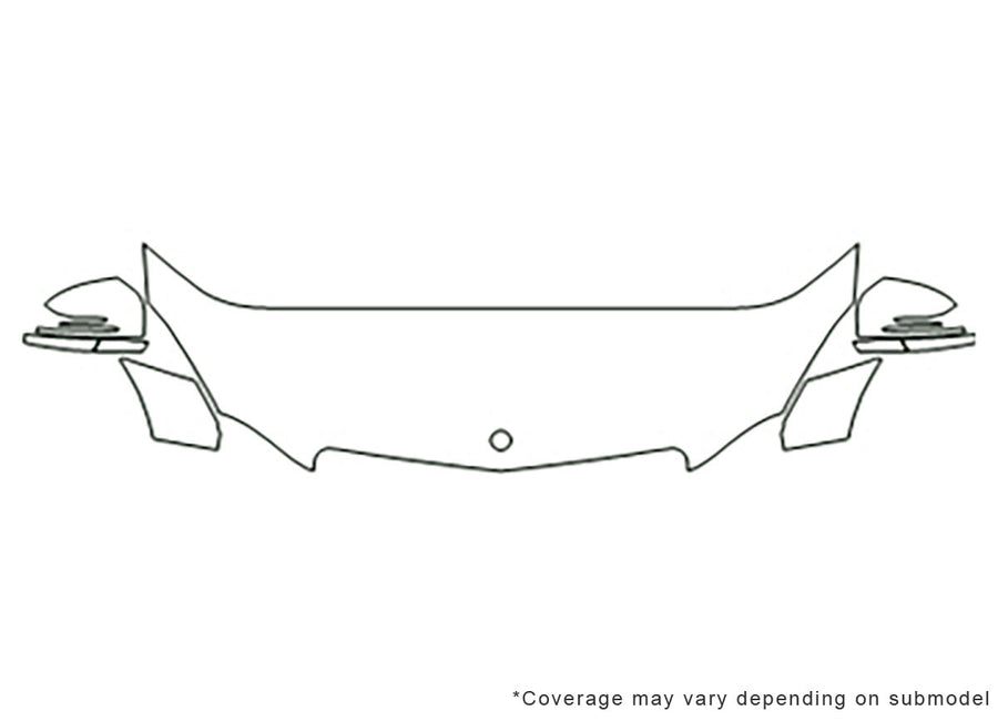 e-class Avery Dennison Clear Bra Hood Precut PPF Diagram