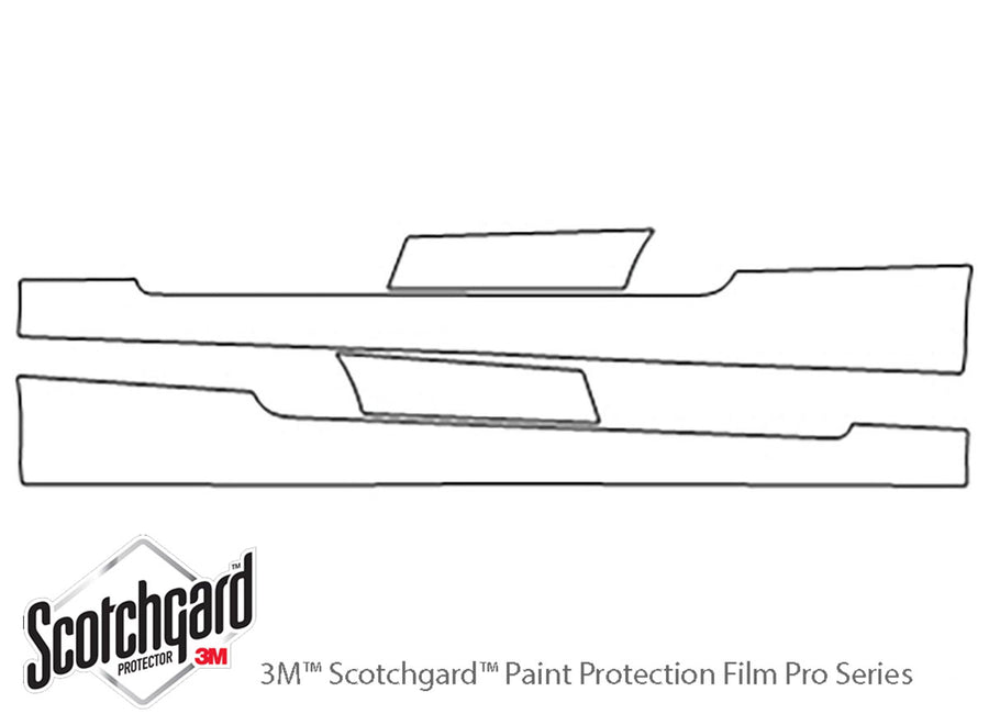 e-class 3M Clear Bra Door Cup Precut PPF Diagram