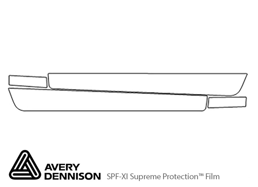e-class Avery Dennison Clear Bra Door Cup Precut PPF Diagram