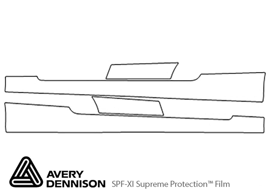 e-class Avery Dennison Clear Bra Door Cup Precut PPF Diagram